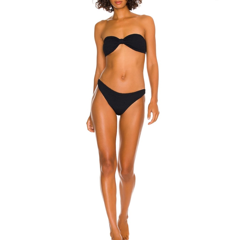 Hunza G Black bandeau bikini  “Jean”